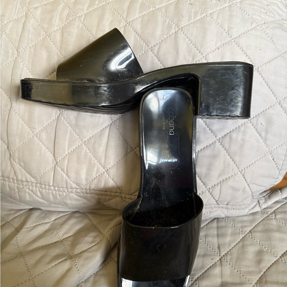 Elegant Black Mules by